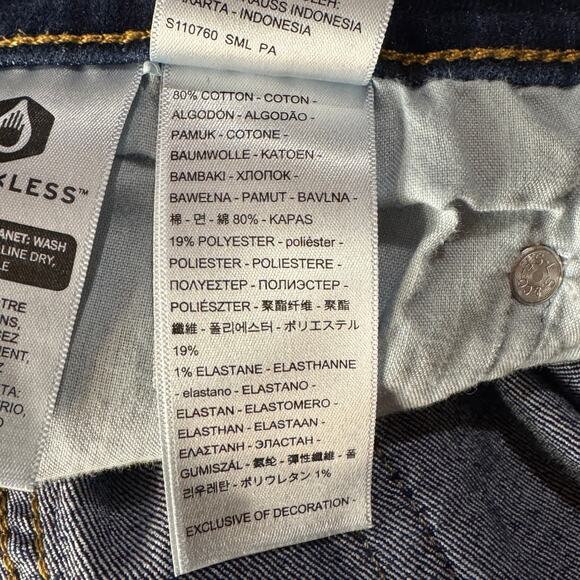 Levi's 725 Womens SZ 33 Hi-Rise Bootcut Jeans Zip-Fly Stretch Pockets Dark Wash - Picture 10 of 12